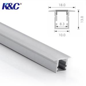 China Flat 18*10mm Recessed Aluminum LED Profile Mounted Indstallation factory