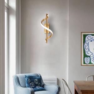 China Modern LED Wall Sconce 10W Cool White 4000K Aluminum Gold Indoor Wall Lamp For Bedroom Corridor factory