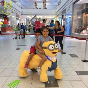 China Hansel amusement park electric coin operated kid ride on stuffed animals factory