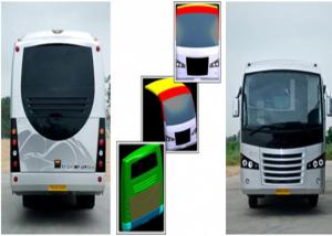 China FRP Bus parts Front bumper Rear Bumper Bathroom Reflector Dashboard Tire Cover Battery Cover factory
