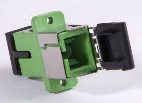 Single Mode Fiber SC Adapter , Flange Adapters With Retractable Metal Outer