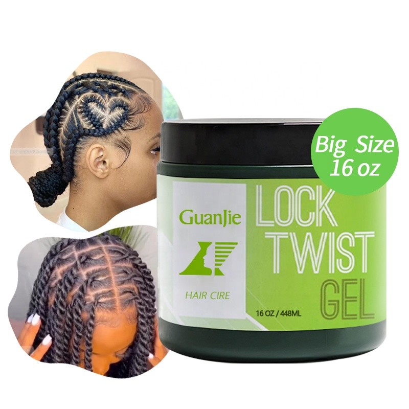 Long lasting Edge Control Hair Gel 16oz Organic Nourishing Styling Firming Braiding Extra Hold Locking Gel