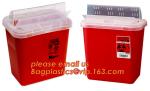Yellow Plastic Medical Sharp Container for needles, Health and Medicals use