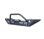 Jeep Wrangler Rock Crawler Front Off Road Metal Bumpers 63*16in Carbon Black