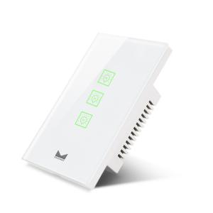 China Smart Home Customize Led Black Waterproof 110~250V Phone Wifi Controlled Light Wall Wireless Glass Switches factory