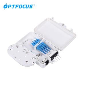 China FTTH outdoor small size 4 cores waterproof terminal box for 1*4 mini type plc splitter factory