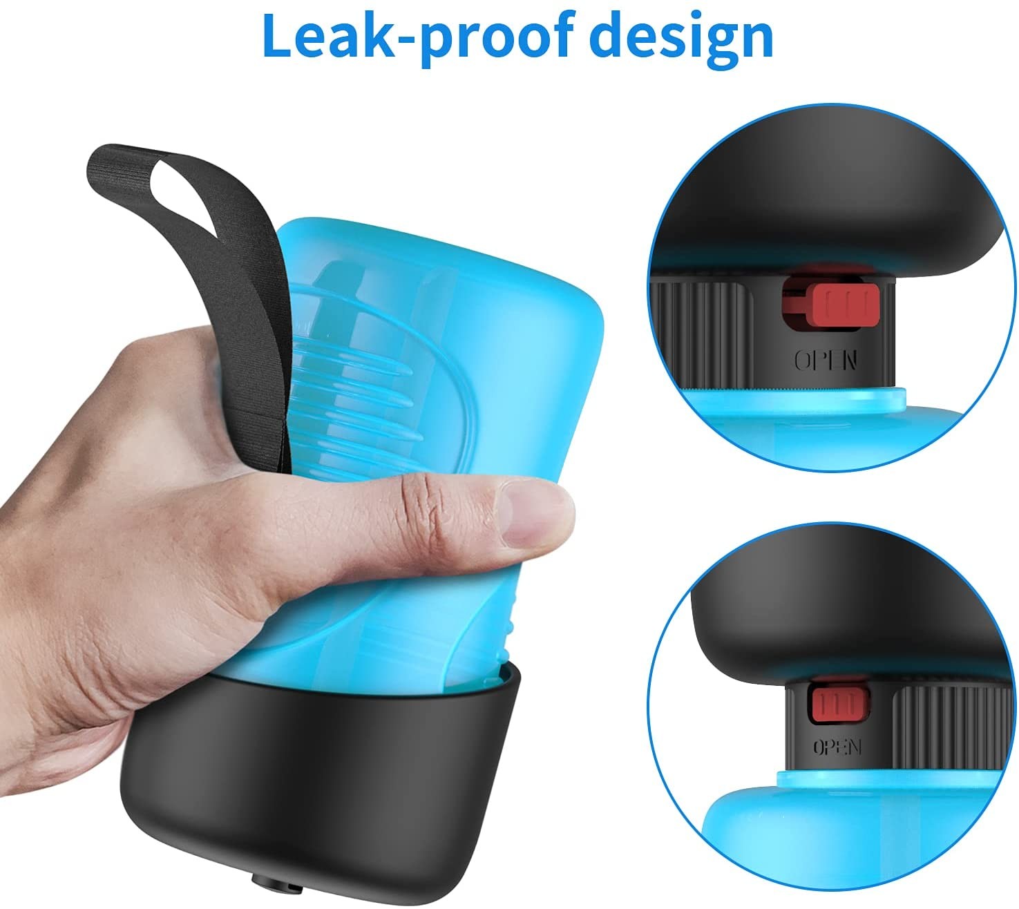 2 in 1 Foldable Travel Walking Pet Water Bottle for Dogs