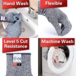 Wood Carving HPPE Level 5 Puncture Resistant Cut Proof Work Gloves S