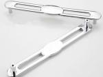 Silver Kitchen Cabinet Handles And Knobs , Hollow DesignZinc Drawer Knobs Chrome