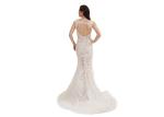 Club Party Ladies Sleeveless Mermaid Wedding Dress Embroidery Lace Fabric Type