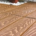Waterproof Snap Together Wood Tiles Decking Low Maintenance