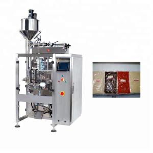 China Pneumatic Controlhot Sauce Filling Machine , 10-50 bags/min Ketchup Packaging Machine factory