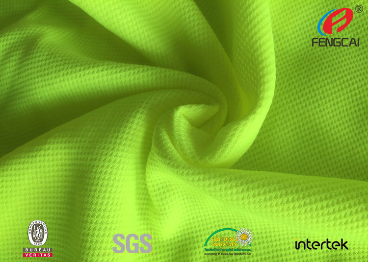 Birdeye Mesh Fluorescent Material Fabric 100 Polyester With SGS EN20471