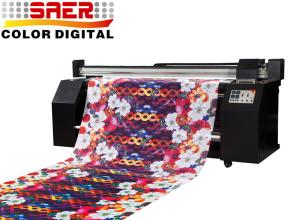 China 3.2m Fabric Color Brightly Dual CMYK Printing Machine / Epson Head Printers factory