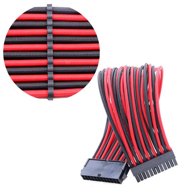 China New 8Pin PCI-E Male to Dual 8(6+2)-Pin+6Pin PCI-E Power Extension Cable -Red factory