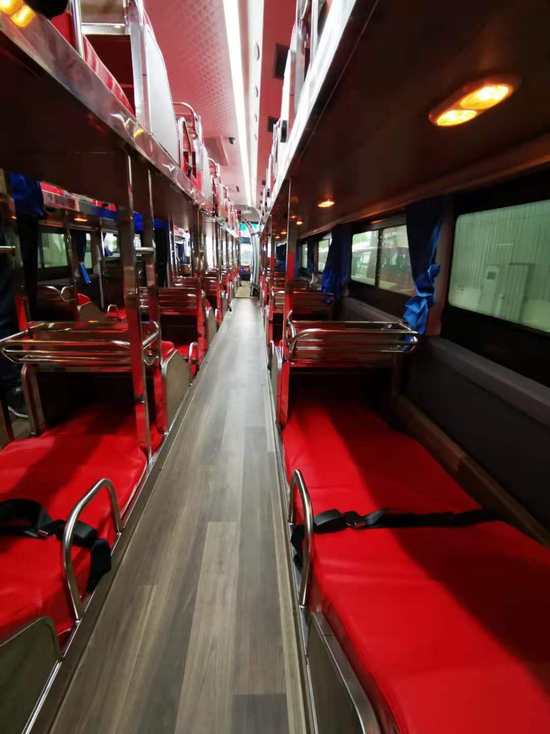 LCK6125C Zhongtong Used Bus 38 Seater White Color Sleeper Coaches for Long Travelling