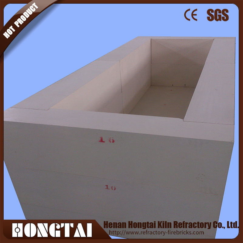 White Fused Cast AZS Brick Refractory for Glass Furnace Standard SiO2 Content 33 36 41