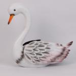 Metal Swan Garden Figurines White Swan Black Swan