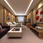 MDF Wooden Bedroom Furniture Fully Furnished Five Star Hotel Resort Accommodatio