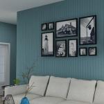 Eco Friendly 3D Interior WPC Wall Panel 195mm High Weather Resistance