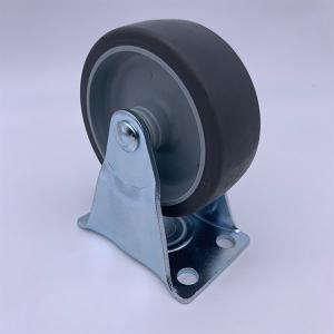 China Plain Bearing Gray Rubber Rigid Caster Wheels for Furniture 2.5 Inch 65mm factory
