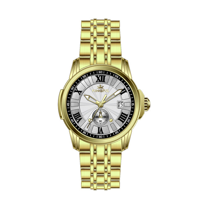 Business Round Case Stainless Steel Wrist Watch For Men Luxury