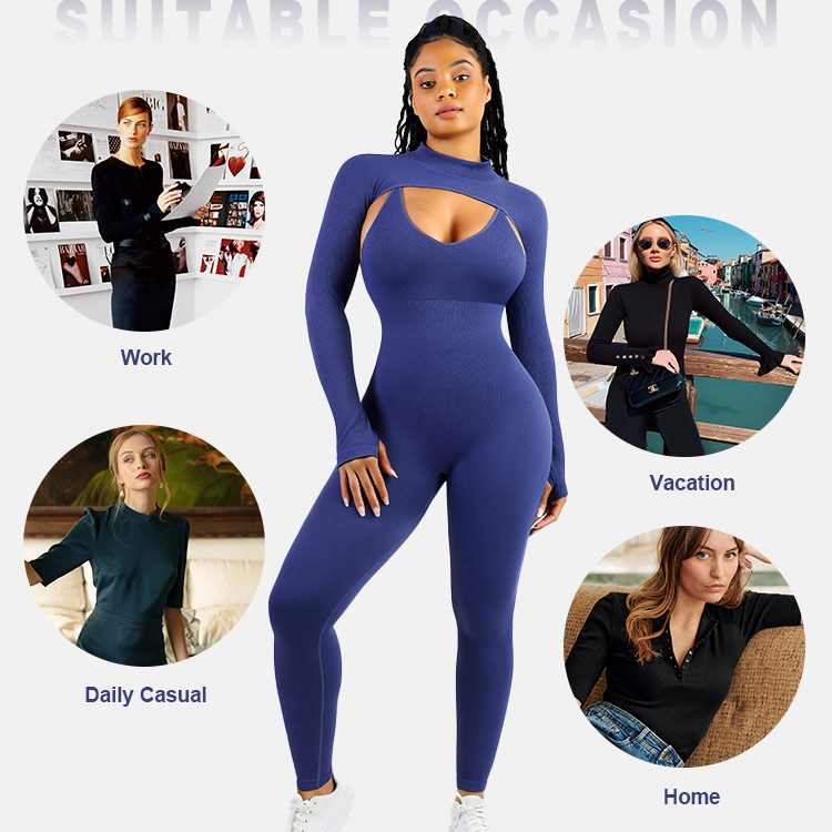 High Stretch Jumpsuit 2-Piece Set with Sustainable Padded Buttocks and 10000 Quantity