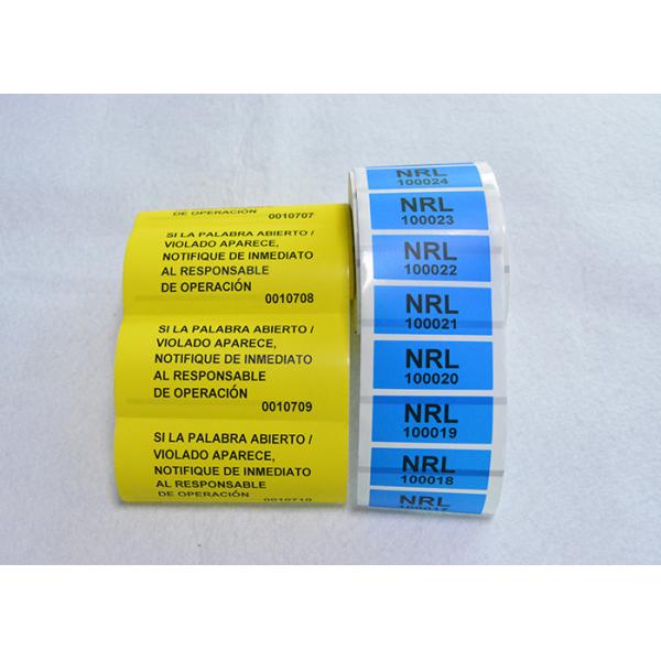 Custom Red Non - Residue VOID Security Labels In Roll / Sheet Polyester Label Paper