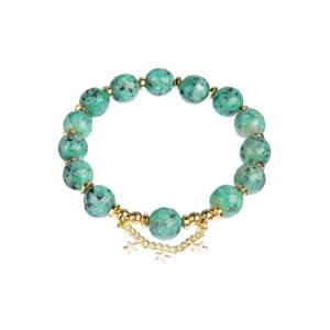 China 8mm Inner Peace Beaded Stone Bracelet Round Shape For Yoga factory