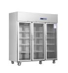 2-8 Degree Vaccine Cold Storage 3 Glass Doors Pharmacy Refrigerator For Medical