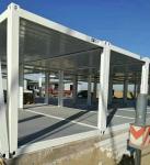 Prefab Flat Pack Container House Rock Wool Insulation Sandwich Panel Homes