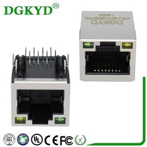 China Tap up cat5 modular jack RJ45 with magnetics Single Port for router factory
