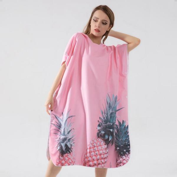 Quick Dry Adult Hooded Towel Microfiber Fabric With Customized Printing