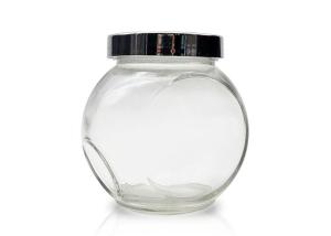 China Christmas Decorative Empty Glass Jars Transparent Color Kitchen Storage factory