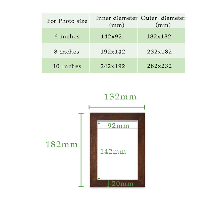 Magnetic Photo Frame Custom Size magnetic Wooden Photo Frame
