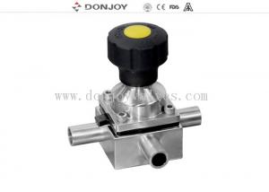 China SS 316L plastic manual mini three way diaphragm valve with 3 ports, Welded Ends on sale