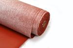 3.0mm Texturized Fireproof Fiberglass Cloth Red Silicone Coating