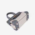 20cm 13cm Womens Leather Bag Gray Blue Hand Messenger Bag