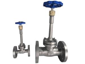 China LNG LN2 LAr2 Flange Type Long Stem Cryogenic Globe Valve factory