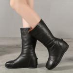 S237 Warm genuine leather handmade women's shoes thickened woolen cotton shoes