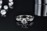 White Moissanite Diamond Minimalist Custom Sytle Wedding Ring For Women