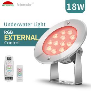 China SS316L VDE Led Swimming Pool Lighting 24V 18W Extenal Control 1450ma factory
