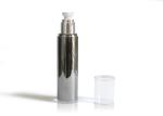 Silver Aluminum Cream Pump Bottle / Eye Serum Airless Dispenser Bottles