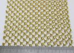 Metal Coil Drapery For Hotel Ceiling , Fireplace Metal Mesh Curtain 1mm x6mm