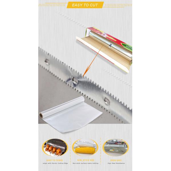 Soft Temper 200 Square Feet Heavy Duty Aluminum Foil Roll Film for Grilling and Baking