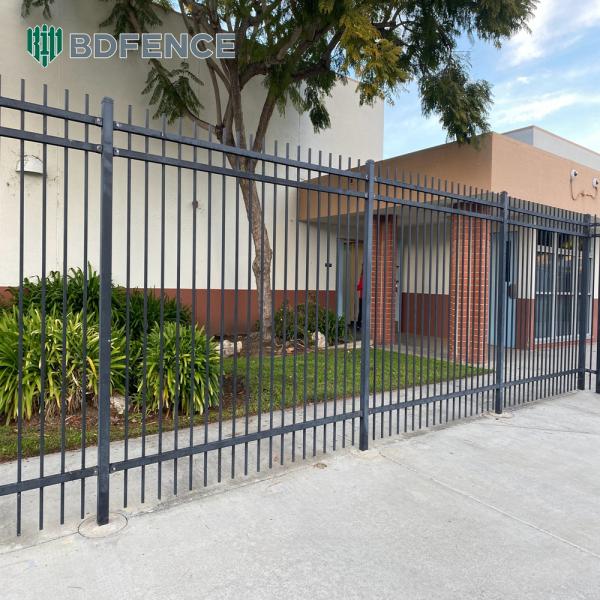 Professional Grade Tubular Steel Fence Commercial Use