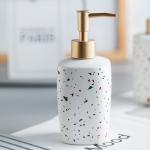 Luxury Ceramic Bathroom Set Soap Bottle For Shampoo Liquid Lotion