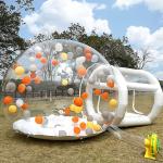 CE approved blower air pump transparent PVC material kids play bubble balloon