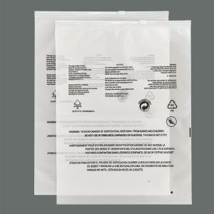 High Quality Custom Durable Transparent Frosted Zipper Poly Bag For Packaging