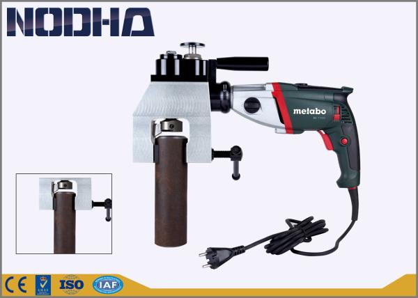 Various Clamp Size Hand Held Pipe Beveler , Electric Pipe Cutter High Precision
